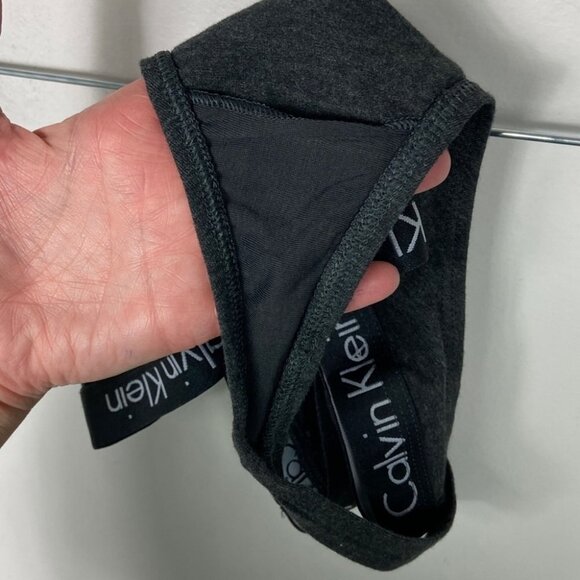 NEW Calvin Klein Black Spell Out Panties Size Medium Logo Thong Underwear NWOT M - Picture 8 of 8